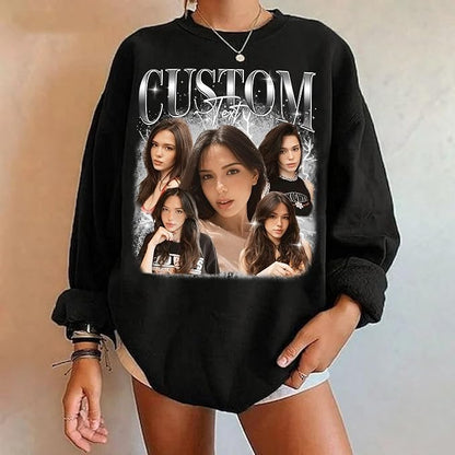 NAZENTI Custom Bootleg Rap Tee, Custom T-Shirts with Picture, Retro Custom Bootleg, Valentine's Gifts for Him Her
