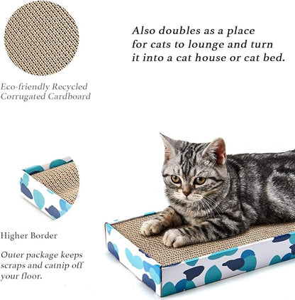 PEEKAB Cat Scratcher Cardboard Reversible Cat cat Scratch Pad Kitty Corrugated Scratching Bed Catnip Included (1 Pack)