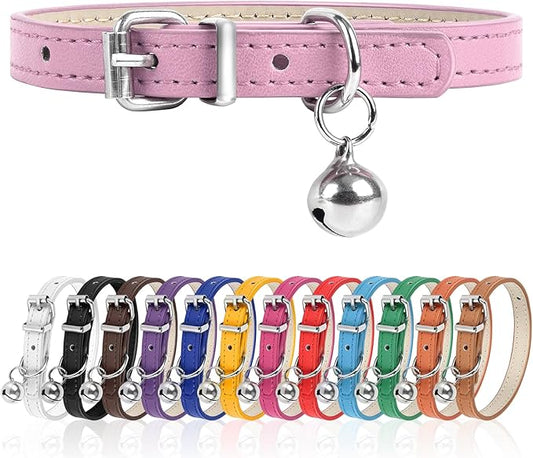 XXS Dog Collar for Teacup Adjustable Teacup Dog Collar for Small Medium Large Dogs 3/8 inch Width (Pink, XXS)