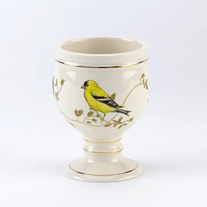 Avanti Linens - Tumbler, Durable Countertop Organizer, Nature Inspired Bathroom Accessories (Gilded Birds Collection)