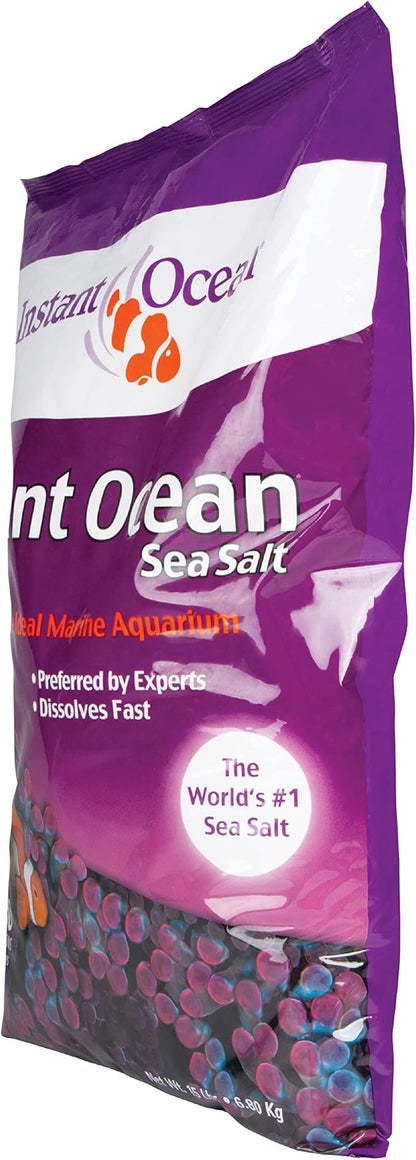 Instant Ocean Sea Salt 50 Gallons, For Marine Aquariums, Fast Dissolving
