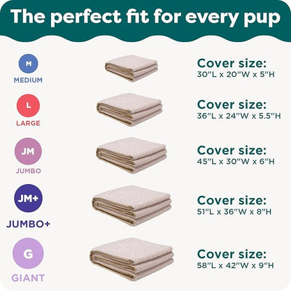 FurHaven Replacement Dog Bed Cover, Contour Luxe Lounger Design, Soft & Breathable Fabric for Cozy Comfort, Machine Washable, Jumbo Plus XXL, Ultra Plush Faux Fur & Suede, Cream