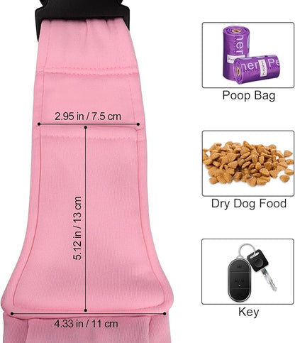 PETLOFT Reversible Dog Cat Sling Carrier, Small Dog Carrier, Adjustable Dog Sling, Hands Free Cross Body Carrier with Collar Hook for Dog/Cat/Bunny up to 11lb (Light Pink)