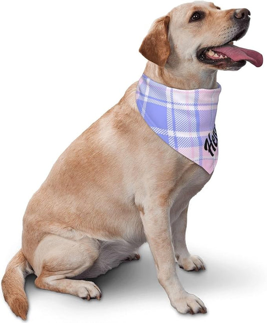 Custom Pet Scarf Personalized Dog Bandana with Name Personalized Add Your Text Bibs Triangle Head Scarfs Gift for Small Medium Large Dogs Cats Baby Puppy Pets Accessories