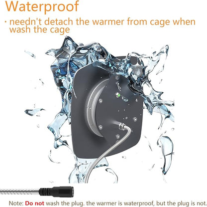 Bird Heater, Thermostatical Bird Warmer for Parakeets, IP67 Waterproof Bird Accessories and Supplies, 12V