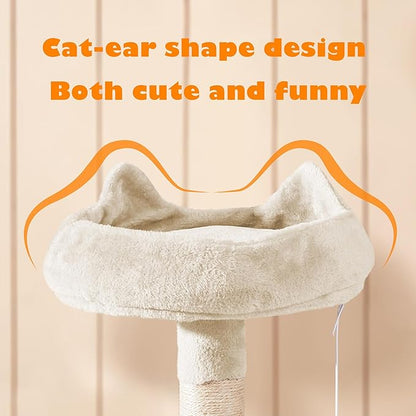 Yaheetech Cat Tower, 70.5in Cat Tree for Indoor Cats, Multi-Level Climbing Tree w/Condo & Plush Perches, Large Cat Play House Scratching Post for Kitten Beige