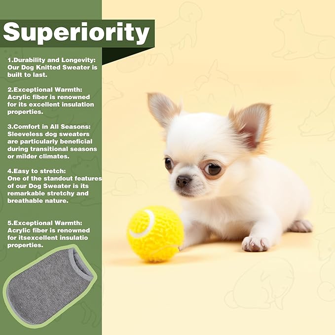 Cozy and Functional Dog Shirts for Small Puppies: Stretchable Gray Attire with Easy-On Design, Ideal for Chihuahuas and Yorkies - Enhance Comfort and Playfulness on Chill Days X-Large