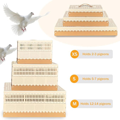 Folding Bird Cage Pigeons Travel Cage Training Cage Release Pairing Cage Plastic Nest Box for Pet Bird Racing Small Animals