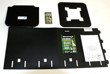 Biomaster Pet Waste Wizard BioBin Composter for Dog Poop - Outdoor Digester System with Enzyme Sachets - Eco-Friendly Disposal Unit 10"x18"