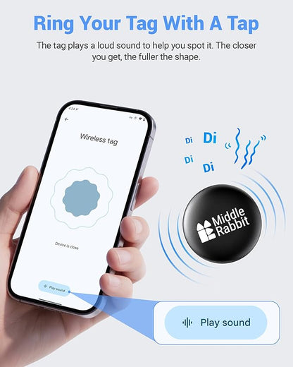 Dog GPS Tracker Tag for Android, Pet Tracker for Dogs | No Subscription, Works with Google Find My Device | Android AirTag Alternative for Dog Collars & Pets
