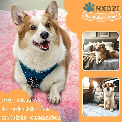 Dog Blankets for Small Medium Dogs Washable, 3 Pack Pet Blanket Washable 30" x 20", Fuzzy Soft Puppy Throw Cover for Kennel Crate Bed