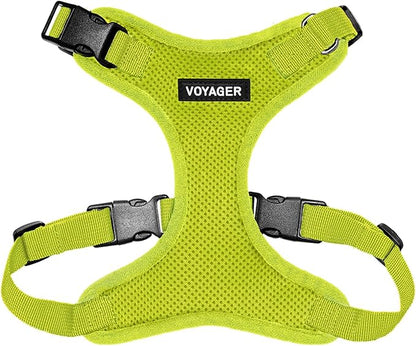 Voyager Step-in Pet Harness - All Weather Mesh, Adjustable Step in Harness for Cats and Dogs by Best Pet Supplies - Lime Green, XS
