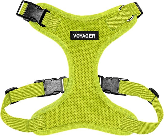 Voyager Step-in Pet Harness - All Weather Mesh, Adjustable Step in Harness for Cats and Dogs by Best Pet Supplies - Lime Green, XS