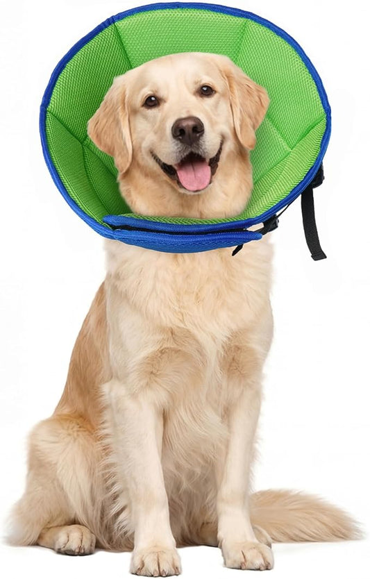 Dog Cone for Large Dogs After Surgery, Soft Dog Cone Collar for Dogs to Stop Licking, Adjustable Comfy E-Collar Alternative Lightweight Post-Surgery Recovery Elizabethan Collar for Pet