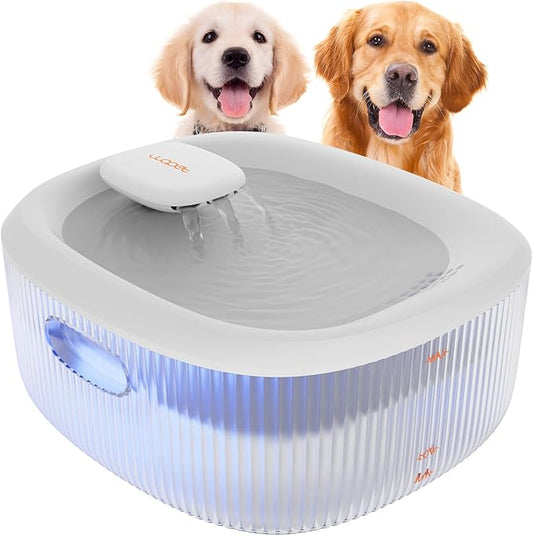 WOPET Dog Water Fountain for Large Dogs, 6L/205oz/1.7Gal Dog Water Bowl Dispenser, Automatic Cat and Pet Water Fountain with 2 Filters&Visual Water Level for Large Medium Small Breed Dogs Pets