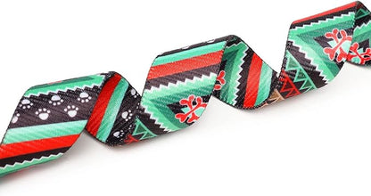 Mercano Adjustable Dog Collar - Special Design Patterns, Soft Nylon Comfortable Durable Pet Collar for Small Medium Large Dogs (S, Ethnic Green)