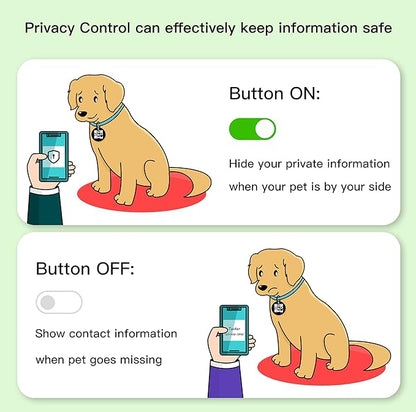ESA Dog Tag, QR Code Dog Tag, Modifiable Free Pet Online Profile, Scannable QR Code, Scan QR Send Instant Location Alert Email, Silicone Lightweight ID Tag for Dog and Cat (White, Small)