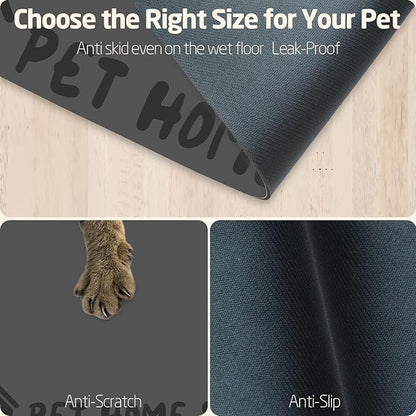 Pet Feeding Mats-Absorbent Dog Mat for Food and Water Bowl, Dog Accessories Pet Supplies, Quick Dry No Stains Water Dispenser Mat for Pet, Non-Slip Bowl mat for Messy Drinkers (Pet Home, 16"x24")