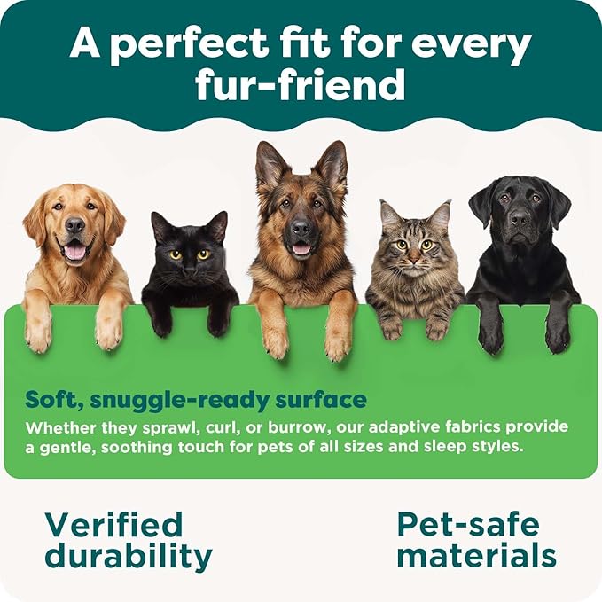 FurHaven Orthopedic Dog Bed for Large Dogs, Sofa Contour Mattress with Egg Crate with a Solid Orthopedic Foam Base for Joint Support, Removable Washable Cover, Large, Plush & Suede, Deep Pool