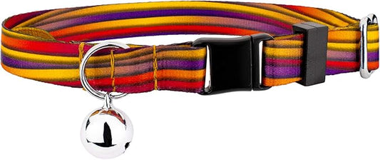 Country Brook Petz - Mellow Waves Cat Collar Limited Edition - Groovy Collection Featuring Far Out Designs