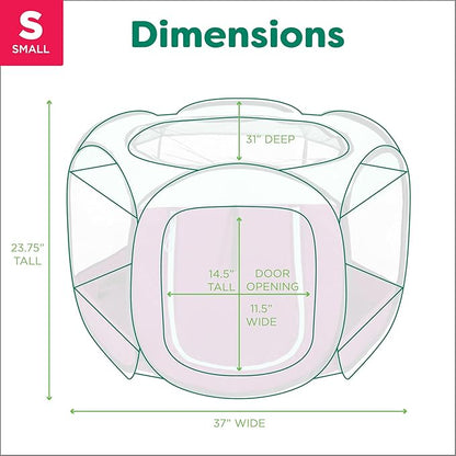 Furhaven Portable Dog Playpen Cat Tent, Pet Playground,Kennel Foldable Indoor Outdoor Zippered Puppy Crate - Purple, Small