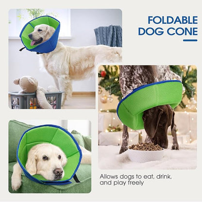 Dog Cone Collar After Surgery, Soft Cone for Small Dogs to Stop Licking, Adjustable Elizabethan Collar for Dogs, Lightweight Breathable Dog Recovery Cones for Wound Healing & Hot Spots