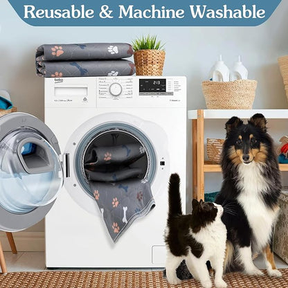 Washable Pee Pads for Dogs , 2Pack Large Reusable Puppy Pads 34"x36" Waterproof Pet Training Pads, Non Slip Fast Absorbent Whelping Pee Pads for Dog Playpen Crate Potty Floor Couch
