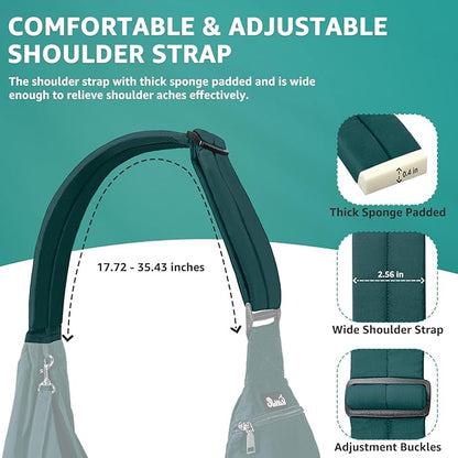 SlowTon Dog Carrier Sling - Thick Padded Shoulder Strap Adjustable Dog Carriers for Small Dogs, Puppy Carrier Purse for Pet Cat with Front Zipper Pocket Safety Belt Machine Washable (G, S)