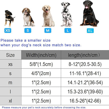 DOGWONG St. Patrick Dog Collar, Comfortable Adjustable Green Clover Pattern Dog Collar for Small Male Female Dogs,XS
