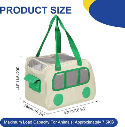 Pet Backpack Carrier, Portable and Ventilated, Oxford Cloth, Dogs Cats and Little Animals Travel Bag 16.93", (White, 1 Pcs), Intended for Hiking/Camping/Traveling