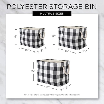 Bone Dry Pet Storage Collection Collapsible Bin, Black, Small Rectangle
