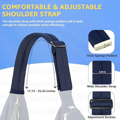 SlowTon Dog Carrier Sling - Thick Padded Shoulder Strap Adjustable Dog Carriers for Small Dogs, Puppy Carrier Purse for Pet Cat with Front Zipper Pocket Safety Belt Machine Washable (DBL, M)