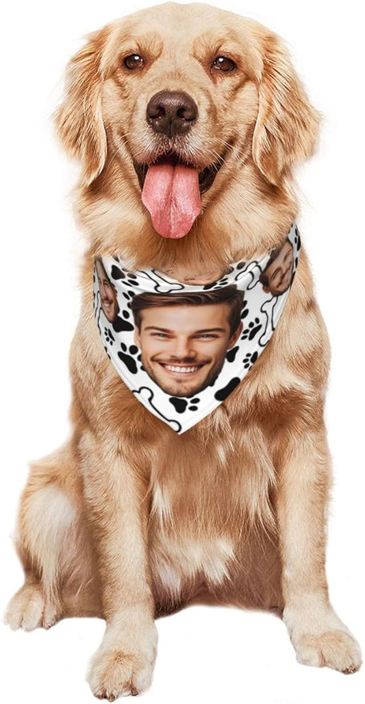 Custom Dog Bandana for Cat Dog Pet Add Your Design Personalized Neckwear Bandanas with Your Text Logo Image Customized Pet Scarf Funny Gifts Style 11