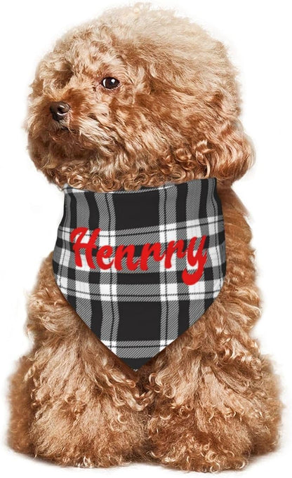 Custom Pet Scarf Personalized Dog Bandana with Name Personalized Add Your Text Bibs Triangle Head Scarfs Gift for Small Medium Large Dogs Cats Baby Puppy Pets Accessories