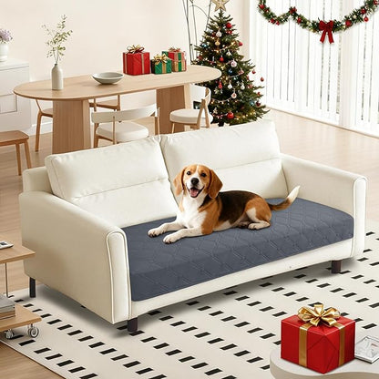 Waterproof Dog Bed Cover Pet Blanket, Soft Couch Cover for Dogs Washable, Non-Slip Dog Blanket Protect Furniture Couch Sofa Car for Puppy Large Dogs Cat (30x53 Inch, Dark Grey)