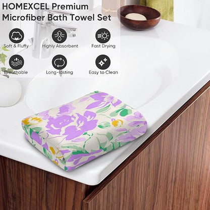 Cute Shiba Inu Hand Towels - 2 Pack, 14.5" X 28",Soft Microfiber Polyester Cartoon Towel Set with Dog-Lover,for Fun Bathroom Kitchen Spa Hotel Decor Gifts Women Girls