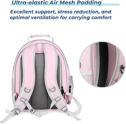 Lollimeow Expandable Cat Backpack Carrier for Large Cats & Small Dogs - Airline Approved Pet Bubble Backpack with Dual-Side Expansion, Perfect for Travel, Hiking & Outdoor Adventures, Up to 16lbs
