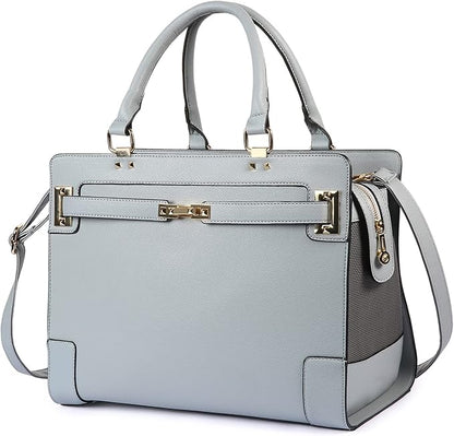 Fashion Dog Purse with Shoulder Strap, Holds Up to 7lbs Quality PU Leather Pet Carrier, Cat Carrier, Airline Approved Puppy Purse for Travel (Gray, Small Size)