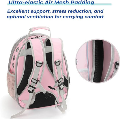Lollimeow Cat Carrier Backpack, Expandable Bubble Pet Carrier for Cats and Small Dogs, Airline Approved Travel Backpack for Hiking, Walking & Outdoor Adventures - Supports up to 14 lbs