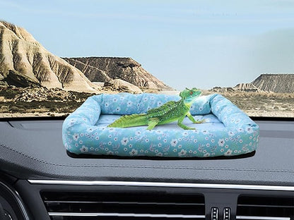 Bearded Dragon Travel Carrier, Lizard Car Hammock, Small Animal Carrier Bed, Suitable for Small Animals Hamster Chinchilla Rat Bird Bearded Dragon Lizard Kitty
