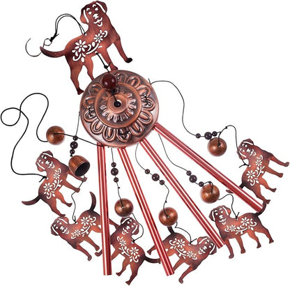 Outdoor Dog Wind Chimes, Gifts for Mom & Grandma & Woman & Family & Neighbor, Dogs Decoration for Home,Garden,Balconies,Room,Patio,Indoor, Mobile Wind Catcher, Memorial Windchime, Blessing Wind Bells