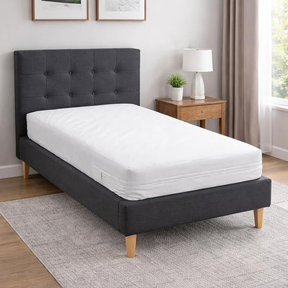 DMI Twin XL Zip Mattress Cover, Waterproof and Washable, Noiseless Cover for College Dorm, Hospital Bed, and Incontinence - Durable Mattress Protector Twin Size XL for Pets & Spills