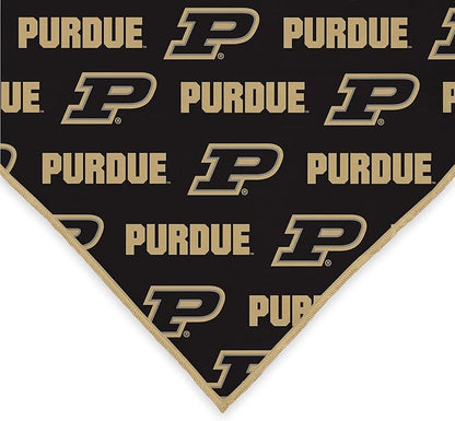 Purdue Boilermakers Officially Licensed Bandana for Dogs and Cats | Fits Pets Great Gift Idea | Easy-to-Tie (Large, 28")