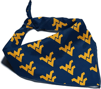 West Virginia Mountaineers Officially Licensed Bandana for Dogs and Cats | Fits Pets Great Gift Idea | Easy-to-Tie (Small, 13")