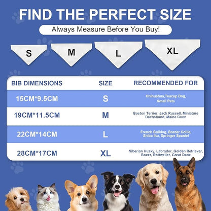 Funny Personalized Dog Bandana Custom Face Design, Custom Dog Bandana with Name, Pet Scarf for Small Medium Large Dogs Personalized Pet Accessories(Funny Style, X-Large)