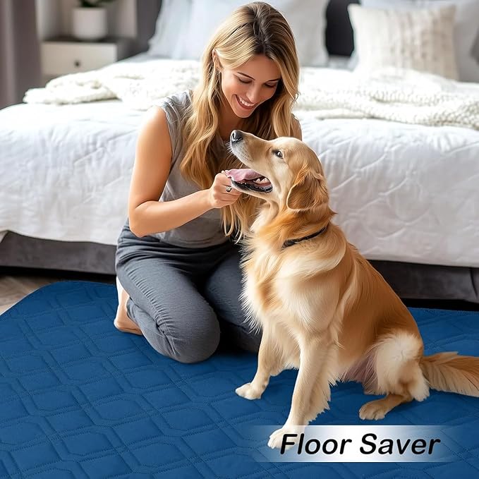 hyha Waterproof Dog Bed Blanket, Soft Pet Blankets, Waterproof Couch Cover for Dogs, Reversible Sofa Covers Washable for Furniture (30x70 Inch, Navy Blue/Navy Blue)