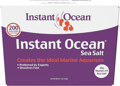 Instant Ocean Sea Salt for Marine Fish Tank Aquariums, Nitrate & Phosphate-Free