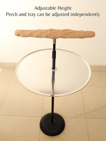 Parrot Training Perch Stand with Potty Tray (T Perch, Large)
