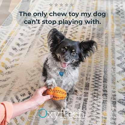Oxyfresh Dog Dental Chew Toy - Best Dog Teeth Cleaning Toy – A Simple Bite and Brush Toy That Helps Remove Plaque, Cleans Teeth & Freshens Breath Without Brushing - Large