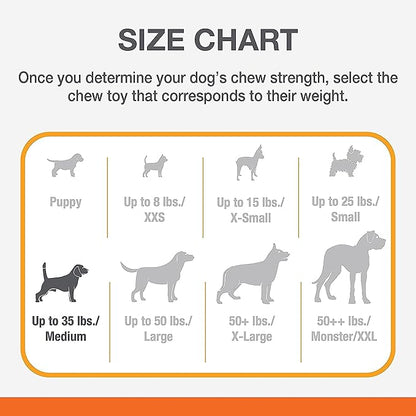 Nylabone Groove Bone Power Chew Toy for Dogs, Dental Dog Toys for Aggressive Chewers, Dog Chew Bone, Long Lasting Flavor Medley Flavor, For Medium Dogs - Up to 35 lbs, 1 Count